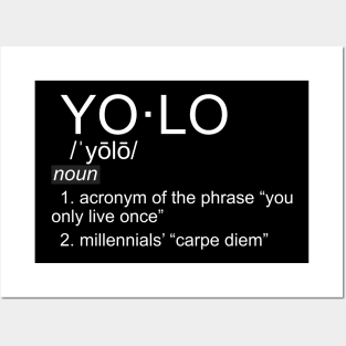 YOLO Definition Posters and Art